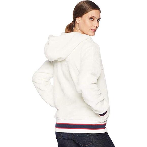 UGG Kailani Sherpa Hoodie CREAM Hooded Sweater Sz M - Picture 4 of 10